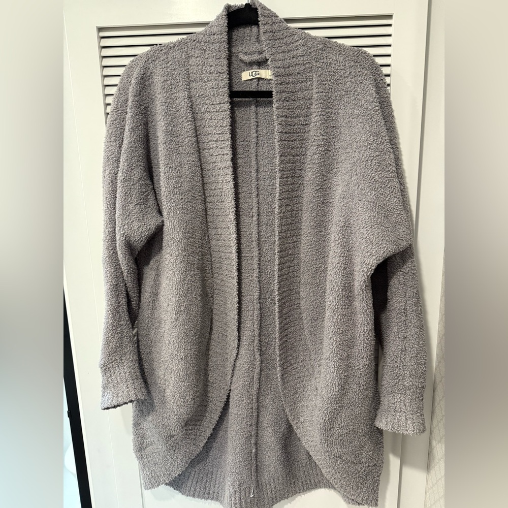 UGG Gray Sherpa Cardigan.